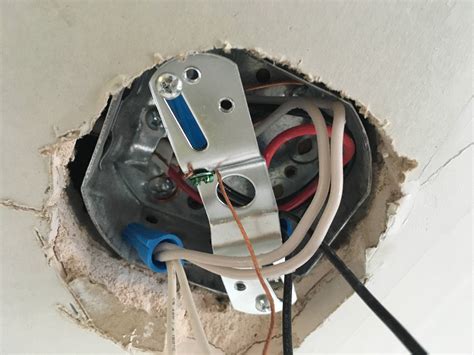 how to install a junction box for ceiling light|installing electrical box in ceiling.